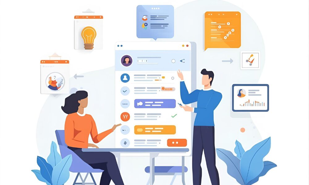 Image text- Outsourced bookkeeping and financial task management concept graphic.