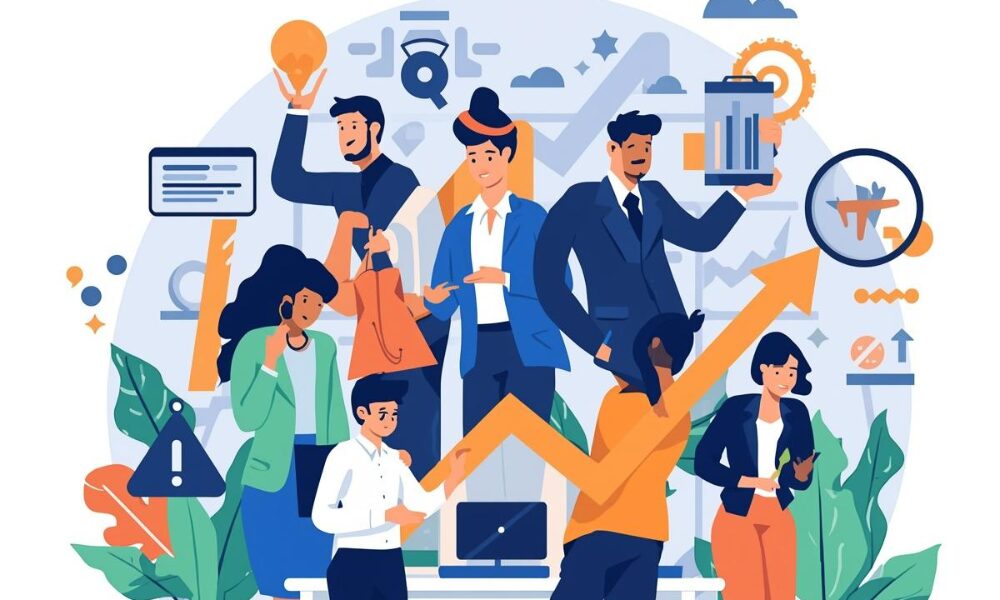 Alt-text- Specialized staffing services and talent matching graphic.